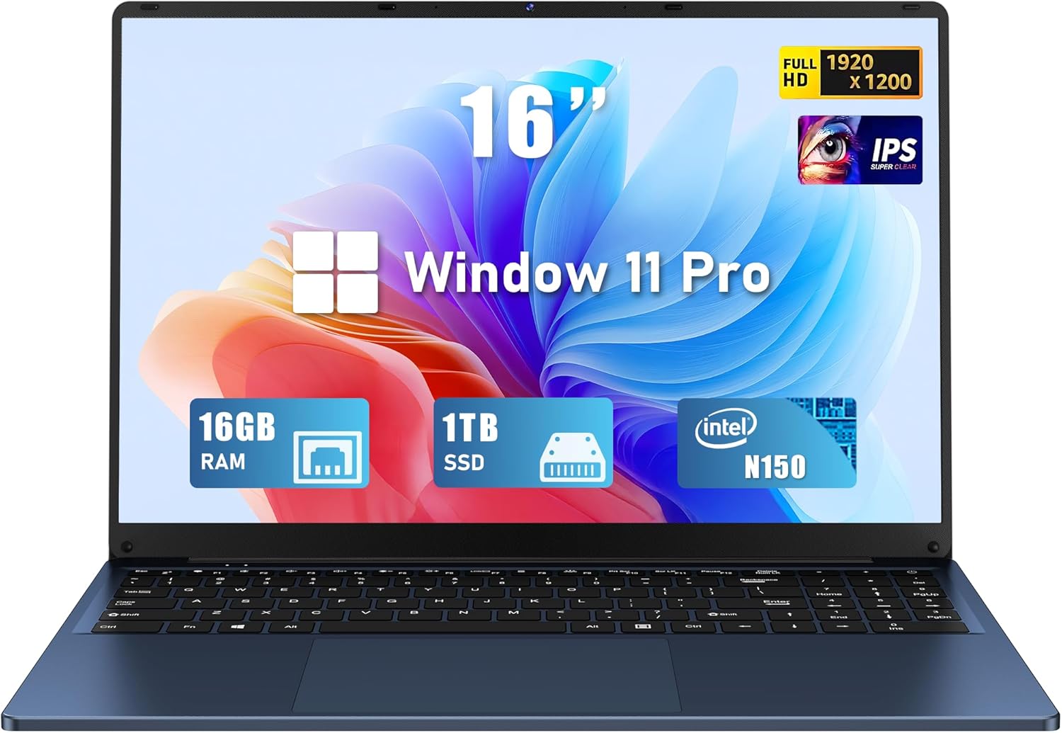 16" Laptop NY-08 (Gray) — N150 · 16GB · 1TB